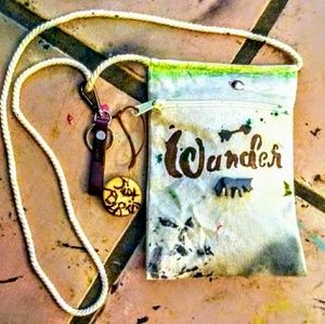 NWT The " Wanderer" canvas safari crossbody bag